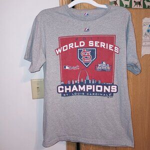 Majestic Men's St Louis Cardinals Baseball MLB 2011 World Champions T-Shirt Med